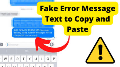 Fake Error Message Text Copy And Paste